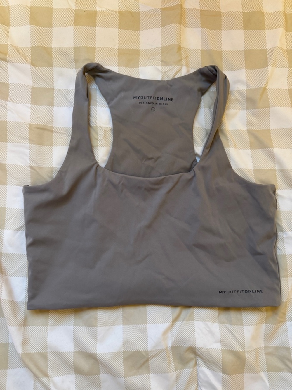 MyOutfitOnline Women's Taupe Racerback Sports Bra